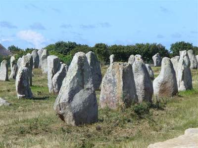 Camping Morbihan : promenade le long des alignements de pierres dans le Morbihan